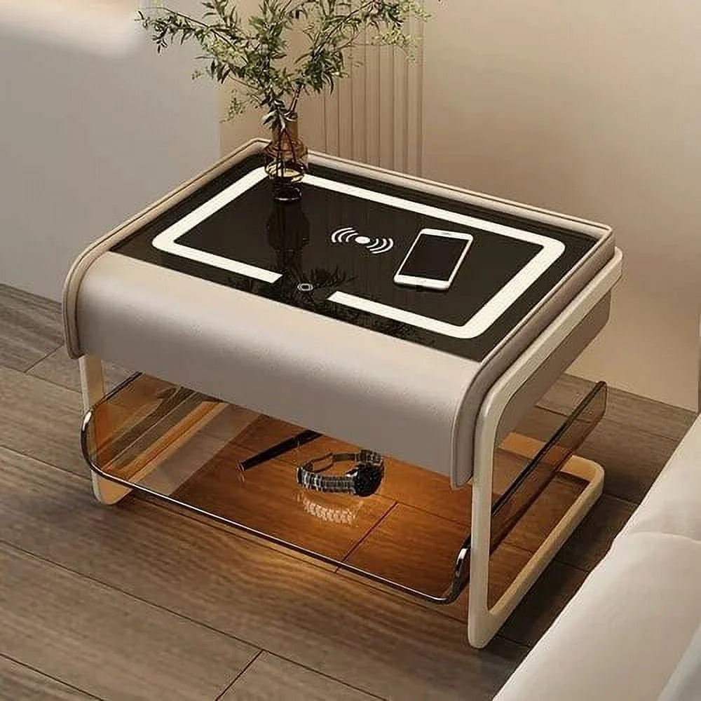 Acrylic Wireless Charging Bedside Table WKNS Q181556