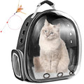 Cat Carrier Expandable Backpack, Airline Approved Pet Carriers for Small Dogs, Large Cat Bag Carrier, Foldable Collapsible Travel Bookbag for Carrying Cats Puppy Kitten Bunny Bird Chicken (Black)