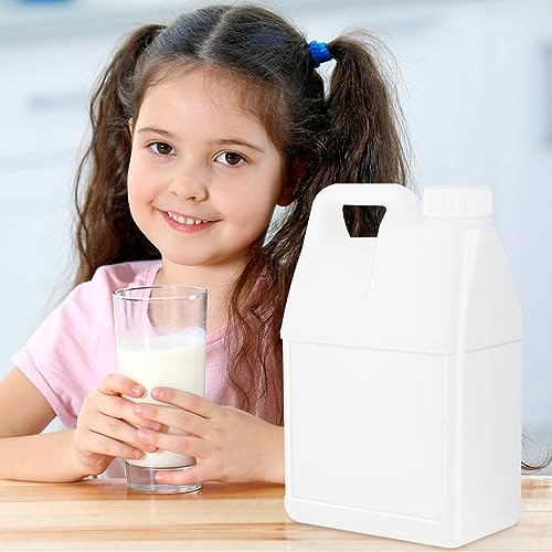 2.5 Gallon Clear Plastic Jugs with Lids, HDPE Containers F9409