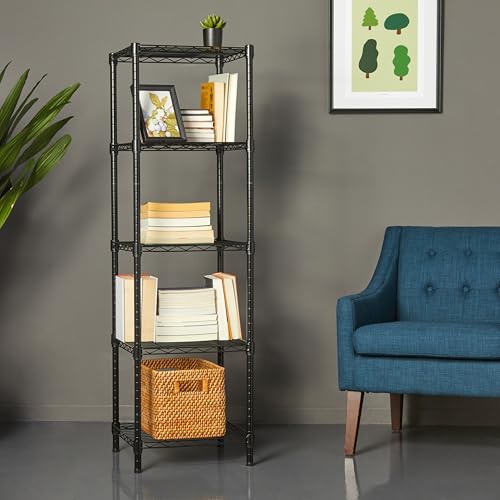 Amazon Basics 3-Shelf Adjustable Steel Wire Rack Storage Shelving, Chrome D243