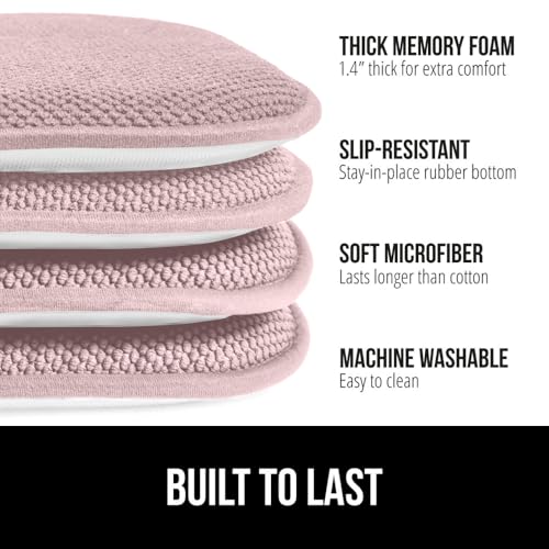 GORILLA GRIP Slip Resistant Chair Cushions, Memory Foam, Set of 2, Beige W525