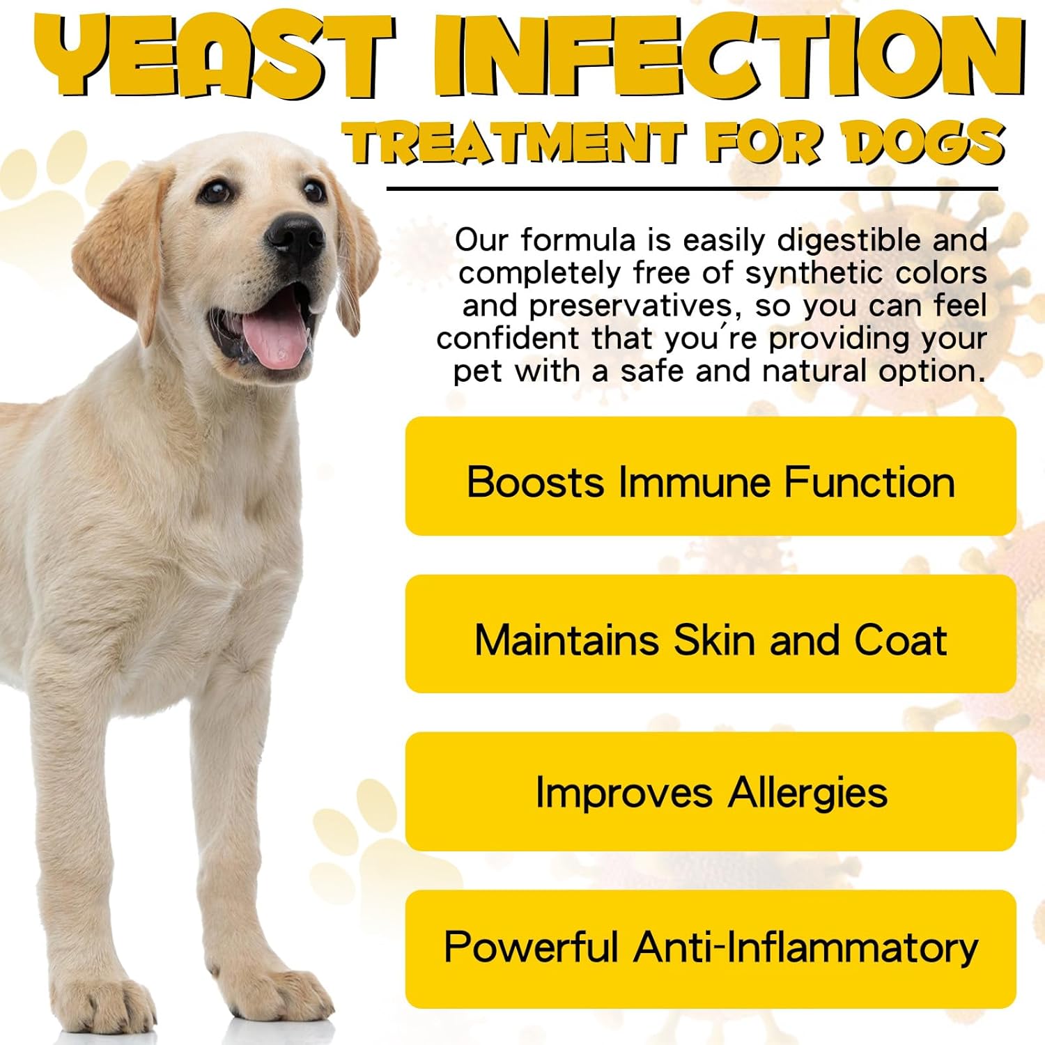 Yeast Infection Treatment for Dogs, Natural Ear Infection & Skin Itch Relief R390