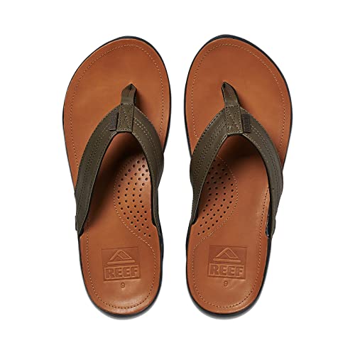 REEF J-Bay III Men's Full Grain Leather Flip Flop Q2986