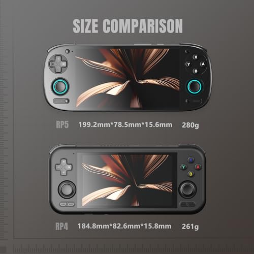 Retroid Pocket 5 Retro Handheld Game Console, 5.5-inch 1080p Touchscreen, Android 13, Black Q1164