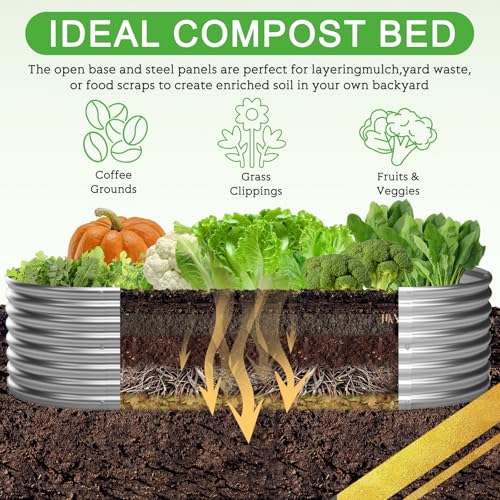 Galvanized Raised Garden Bed 6x2FT 4 Pack Metal Outdoor Planter Box H784414