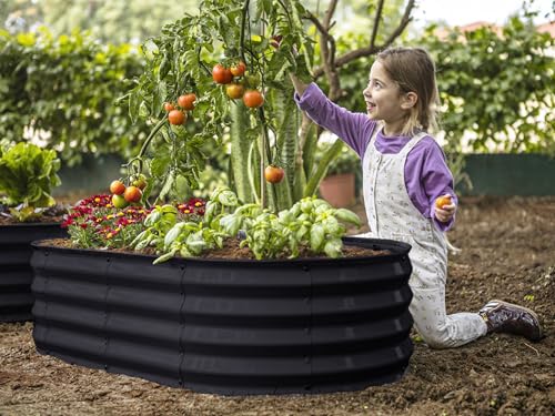 Galvanized Raised Garden Bed 4×2×1 ft Metal Planter Box for Vegetables, Flowers M146044