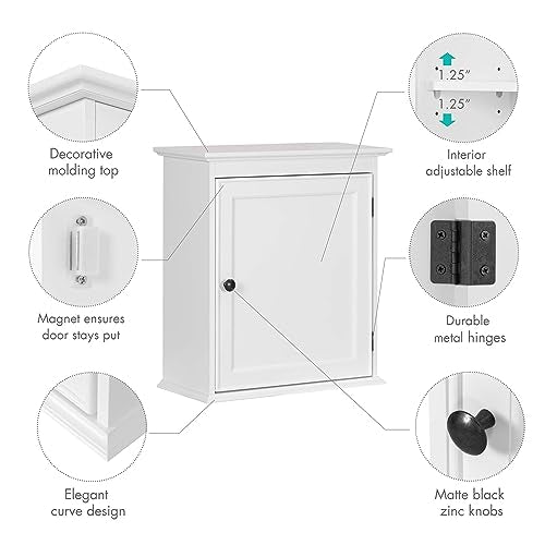 Spirich Small Wall Mounted Bathroom Cabinet, White E7850