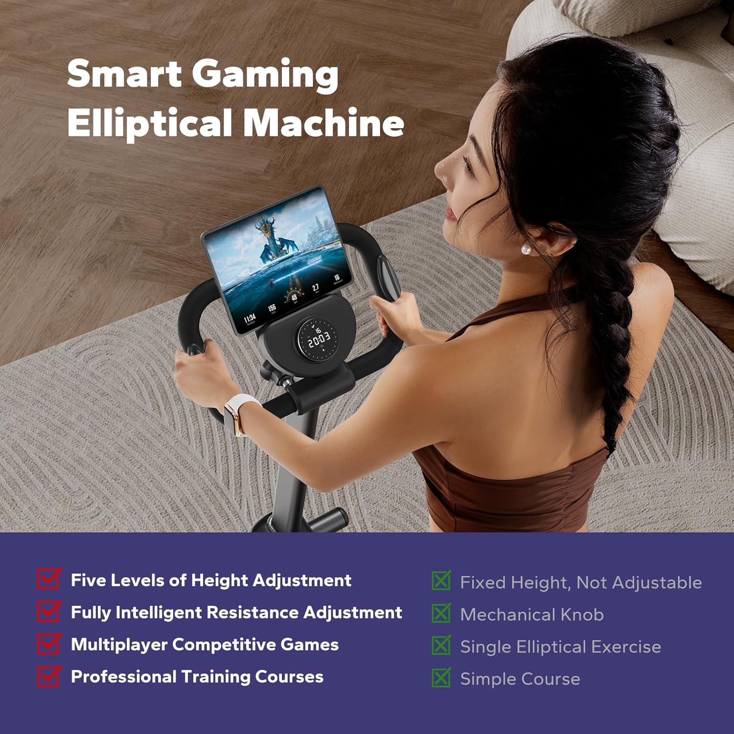 MERACH Elliptical Exercise Machine for Home with Magnetic Driving System I3187