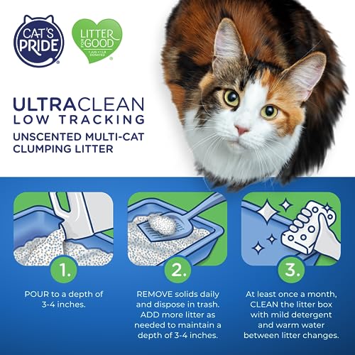 Cat's Pride Max Power UltraClean Low Tracking Multi-Cat Clumping Litter, Fresh Scent, 15 lbs (Pack of 2) H78851