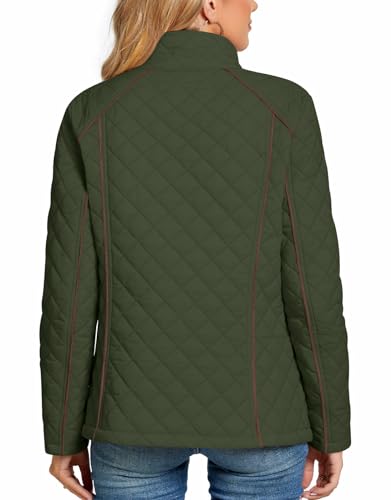 Anyhold Women's Lightweight Diamond Quilted Full Zip Jacket H23185