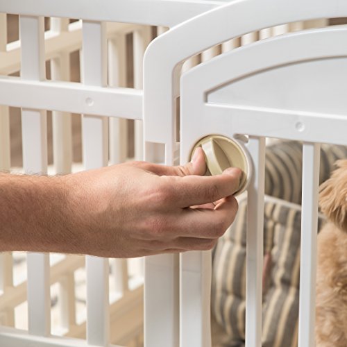 IRIS USA 4-Panel Dog Playpen with Door, 24" Height, Foldable, Black T693268
