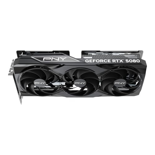 PNY NVIDIA GeForce RTX 5080 16GB ARGB Overclocked Triple Fan Graphics Card E78077