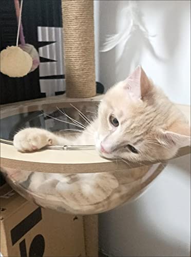 Large Wooden Cat Tree with Scratching Post and Cozy Bed U567583
