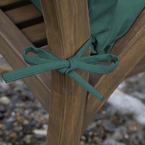 Arden Outdoor Dining Chair Cushion, 20 x 20, Rain-Proof, Peacock Blue Green Texture J4105