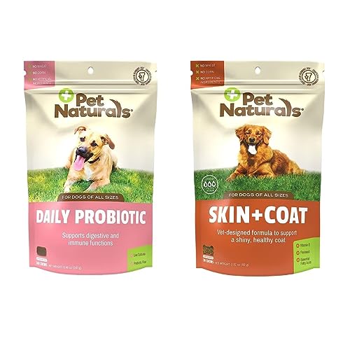 Pet Naturals Daily Probiotic for Dogs, 120M CFUs - Pre and Probiotics for Dogs Digestive Health, Gut Health, Immune Support, Diarrhea, Allergies and Itching - 60 Chews, Duck Flavor