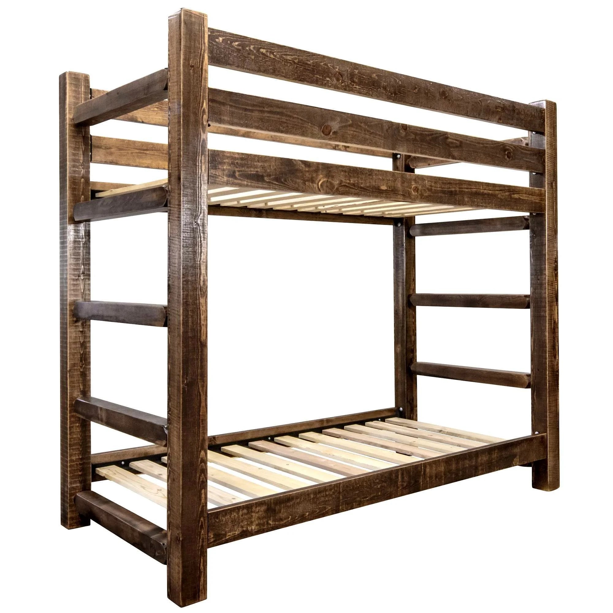 Homestead Collection Twin over Twin Bunk Bed with Stain and Clear Lacquer Finish Y151