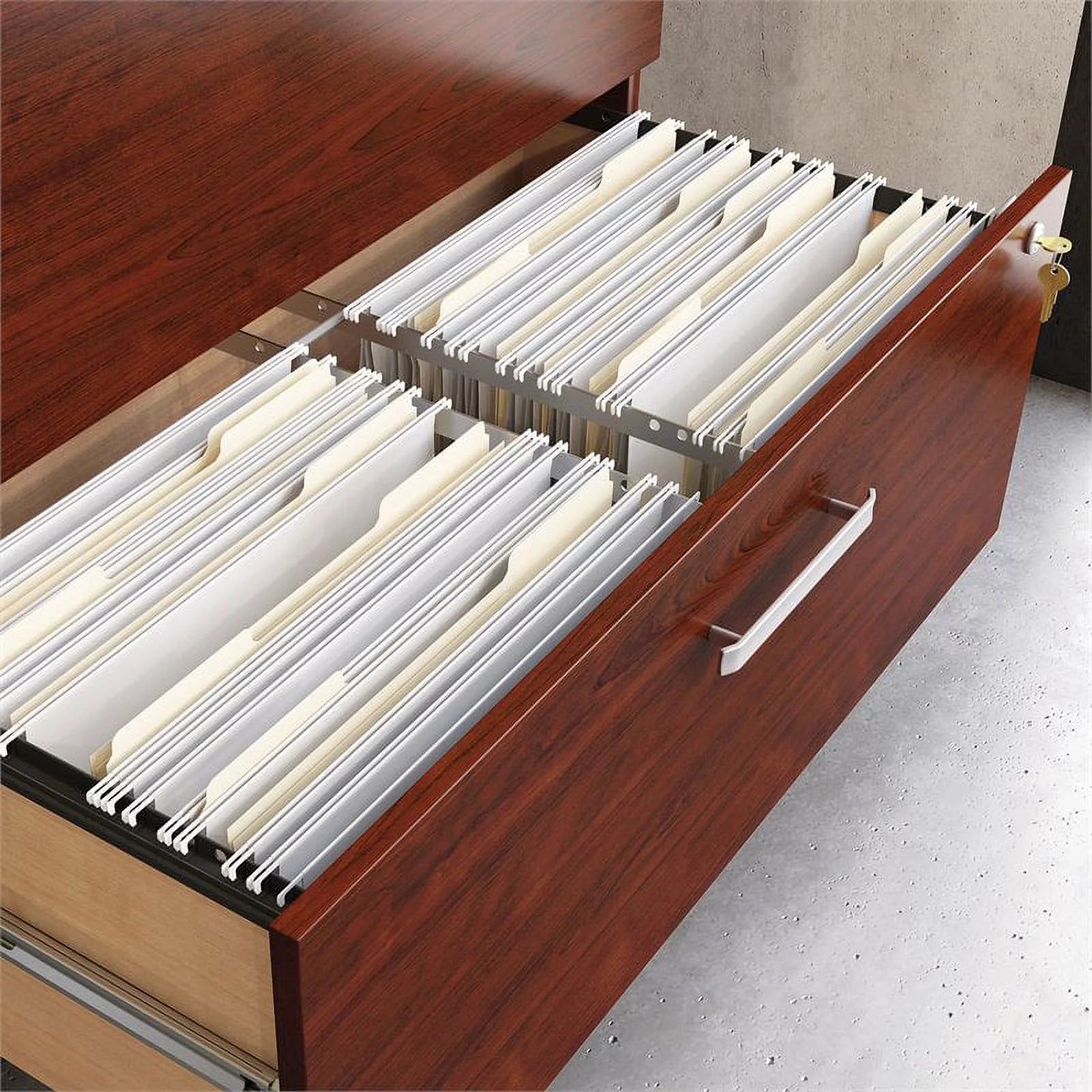 Pemberly Row Lateral Filing Cabinet, Engineered Wood, Classic Cherry K7659