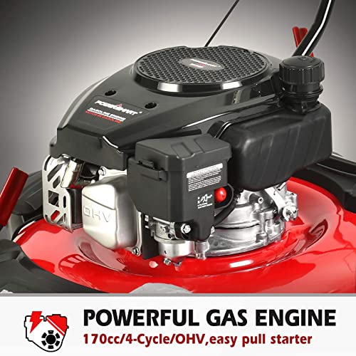 PowerSmart 21 in. Self Propelled Gas Lawn Mower with Briggs and Stratton E550 Engine W7409