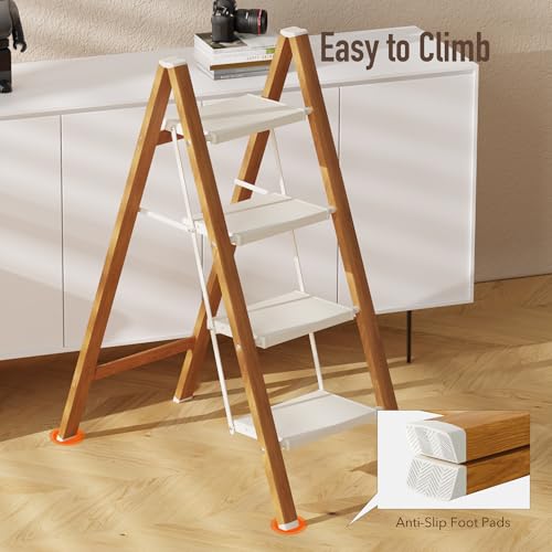 2 Step Lightweight Aluminum Folding Ladder with Anti-Slip Pedals, 330 lbs Capacity D5199