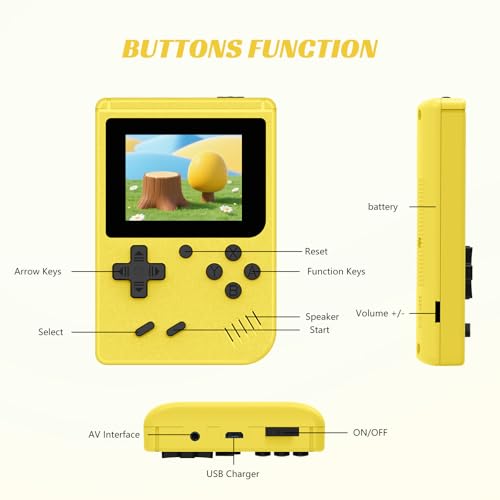 Retro Handheld Games Console with 400 Built-in Games, 3.0 Inch IPS Screen, Gray N346564