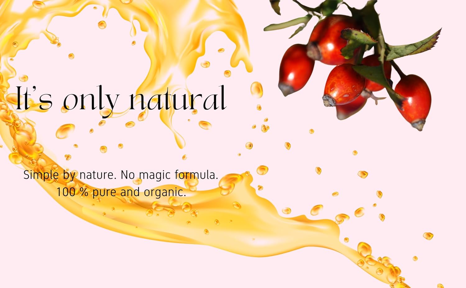 Rosehip Oil for Face, Skin & Hair, 100% Pure USDA Organic, Cold Pressed Unrefined, 2 Fl Oz T32475