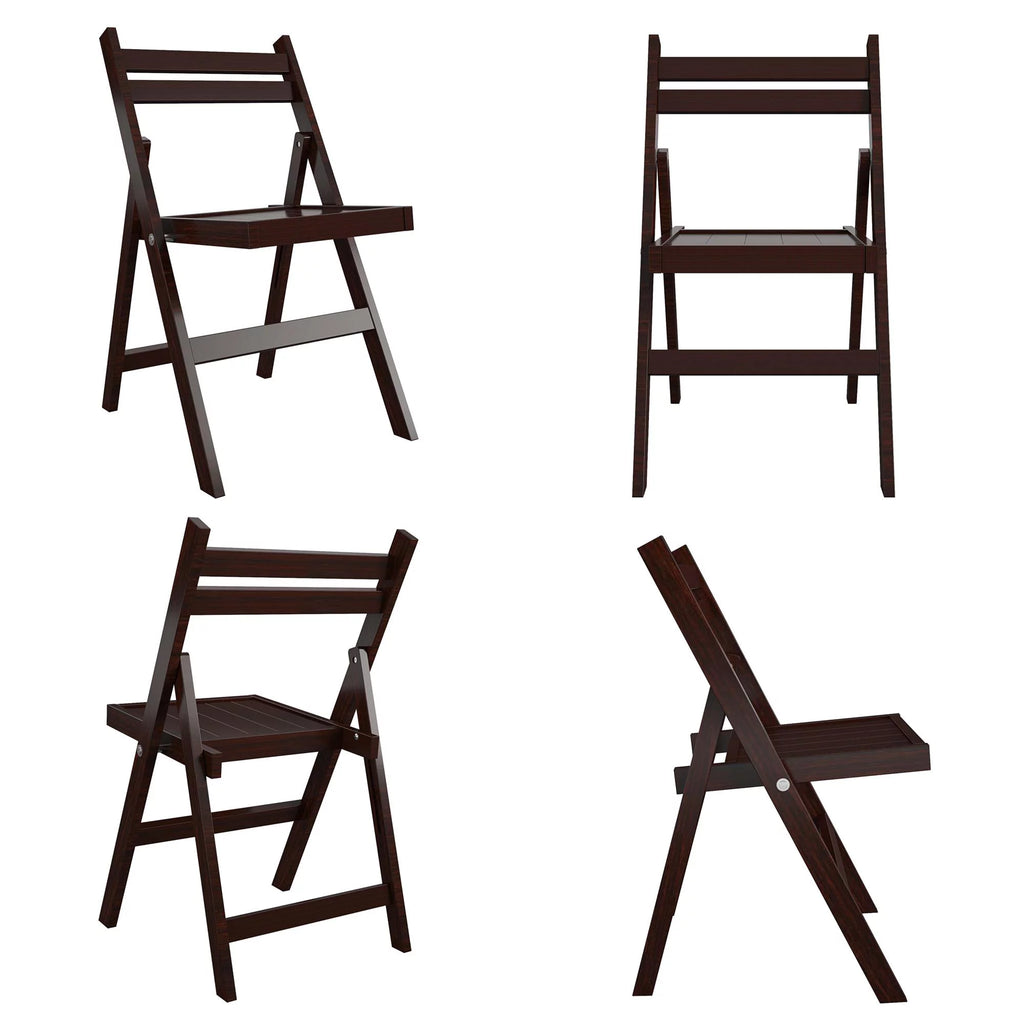 COSCO XL Folding Wood Chair, Dark Mahogany, 2-Pack S440