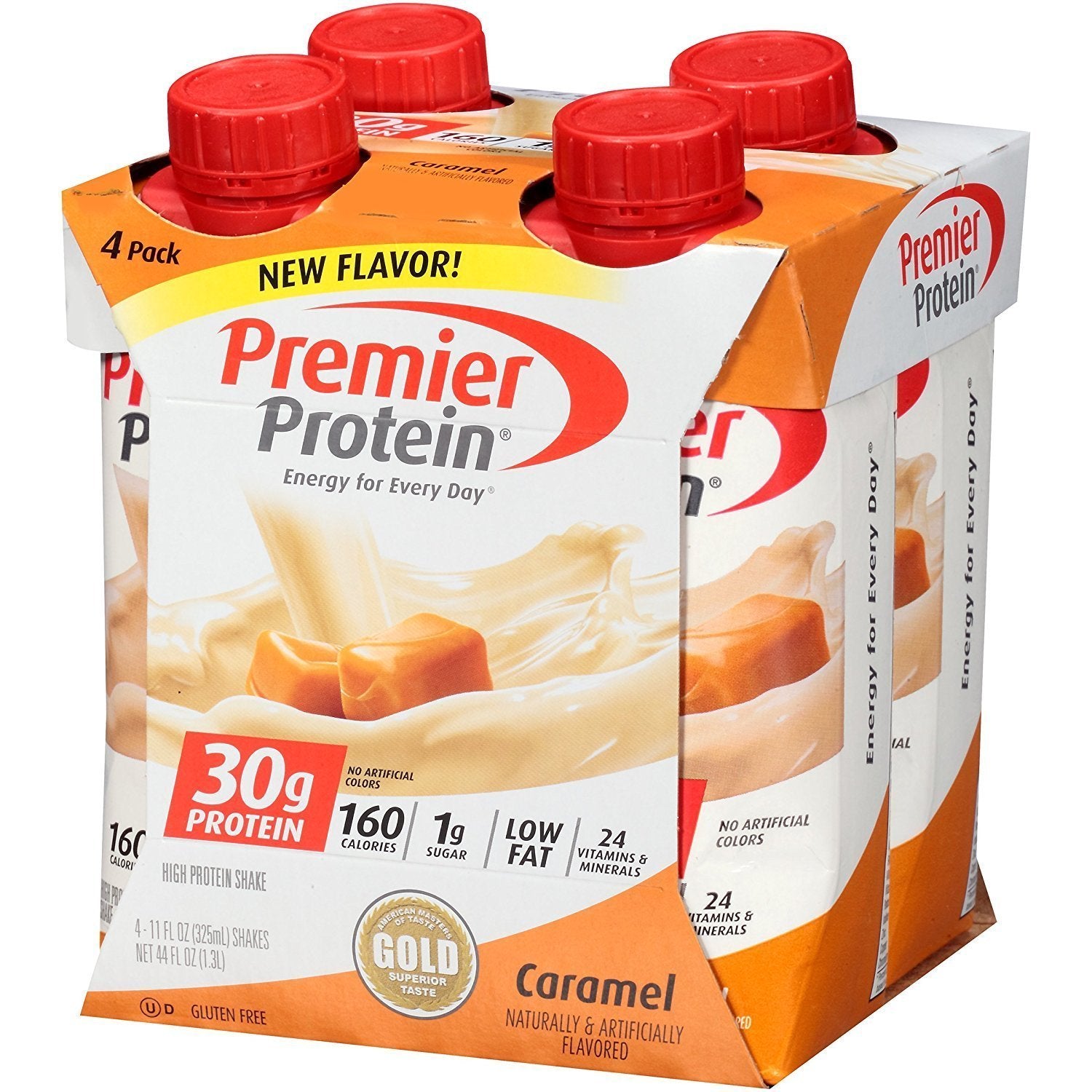 Premier Protein 30g Protein Shakes, Caramel, 11 fl oz, 8 Count X1259