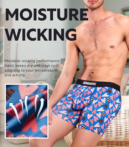 Separatec Men’s Boxer Briefs with Dual Pouch Support, 3 Pack O586
