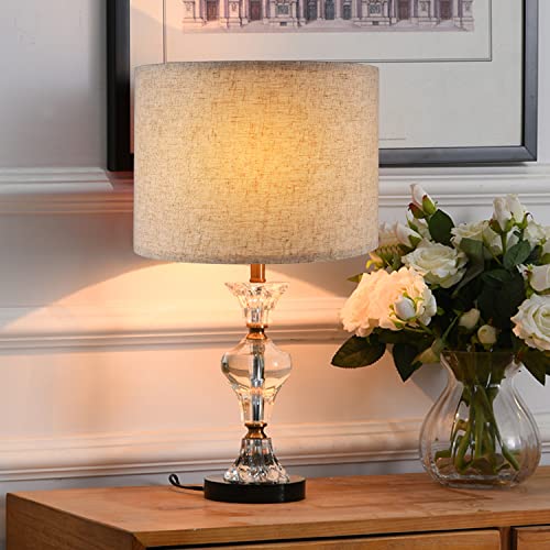 Beige Linen Drum Lamp Shades Set of 2 for Table, Floor & Pendant Lamps N3875