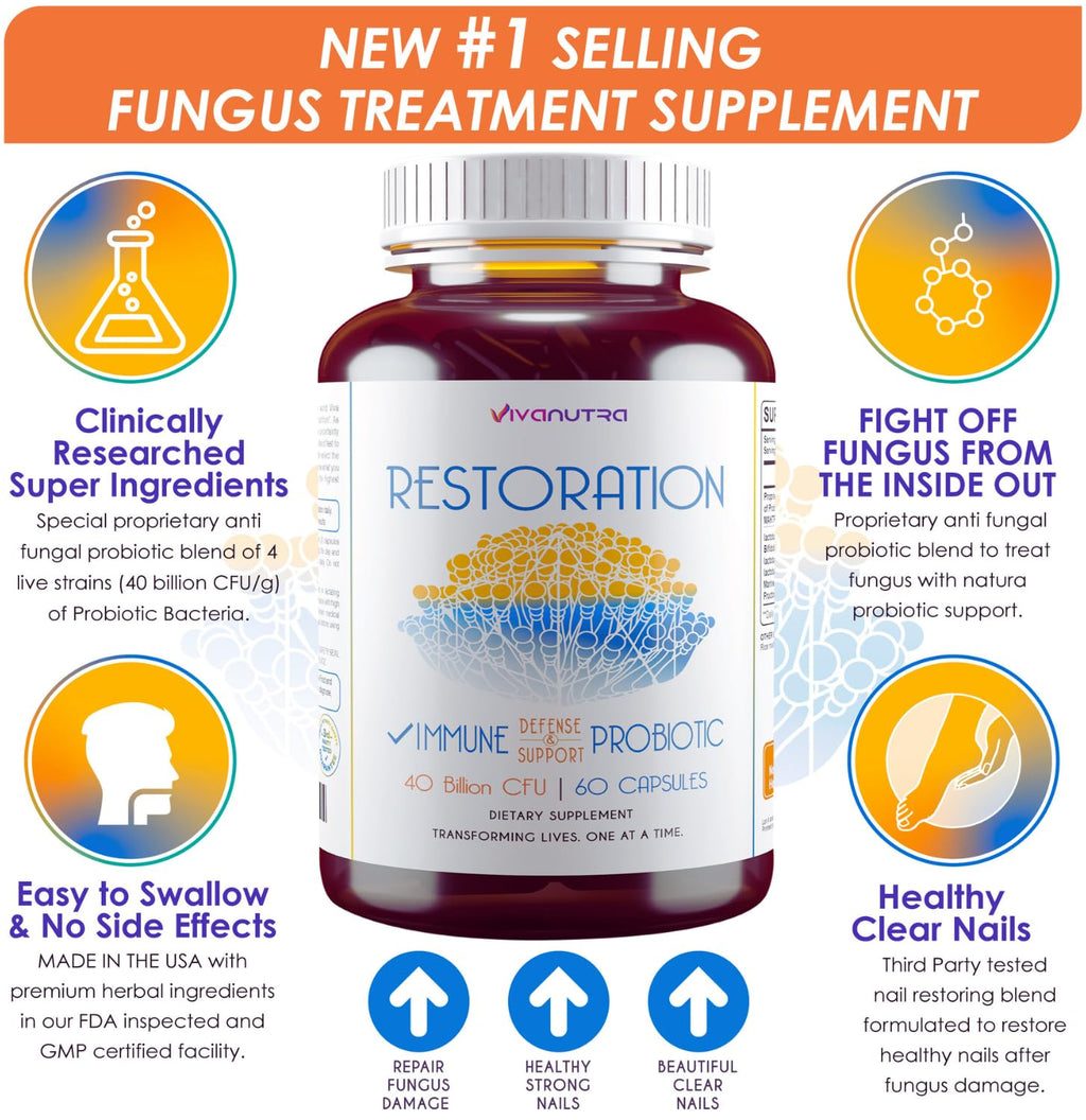 Restoration Toenail Fungus Treatment Probiotic Pills - 60ct D24860