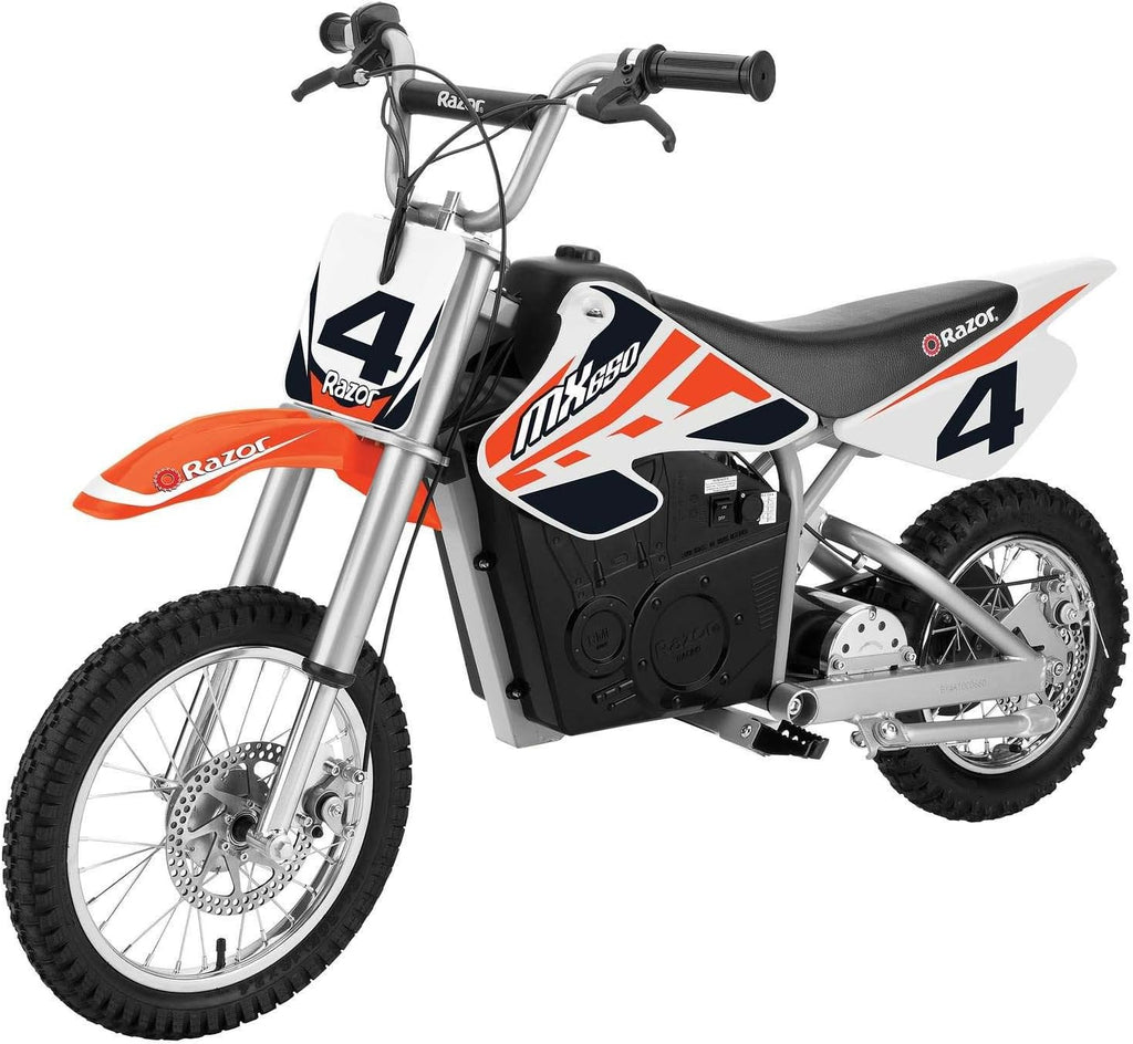 Razor MX650 Dirt Rocket Electric Motocross Motorcycle Dirt Bike, 17 MPH, Orange & Black P5256