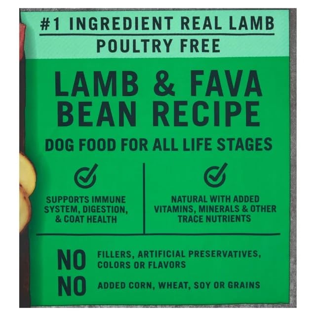 Pure Balance Grain-Free Dry Dog Food, Lamb & Fava Bean, 11 Lbs T5109
