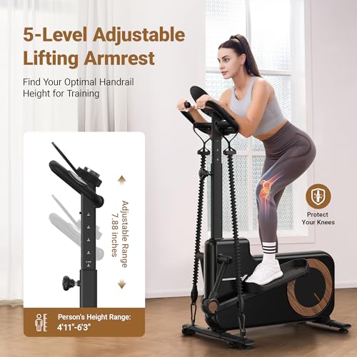 MERACH Elliptical Machine for Home, Compact Magnetic Trainer with App F637003