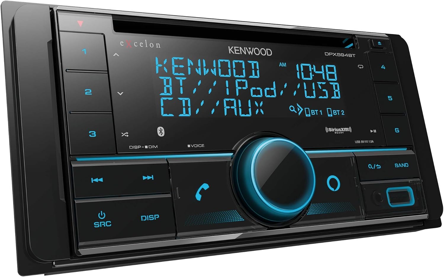 Kenwood DPX594BT Excelon CD Car Receiver with Bluetooth and Alexa M727