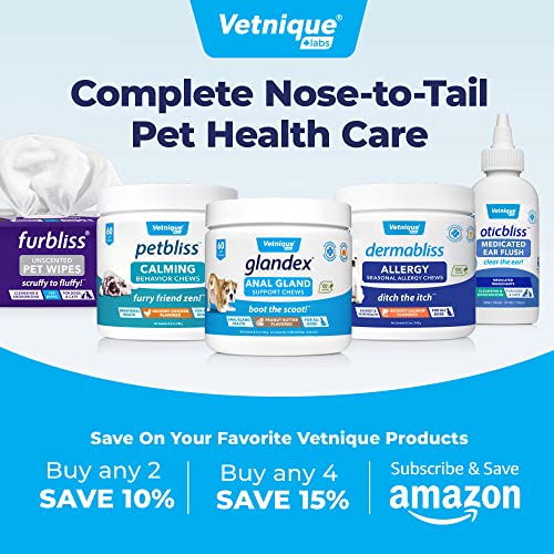 Vetnique Labs Glandex Anal Gland Fiber Supplement Powder for Dogs & Cats, Pumpkin & Digestive Enzymes, 2.5oz P53004