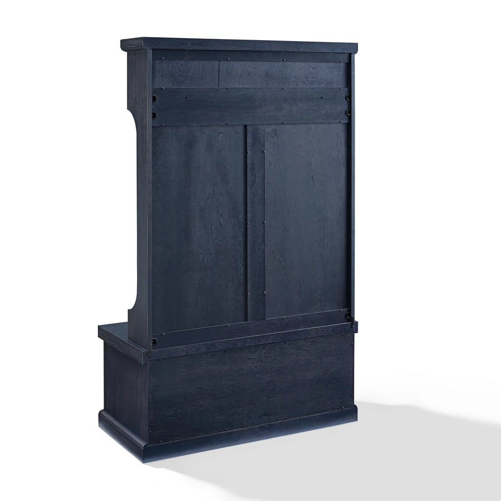 Crosley Furniture Seaside Wood 4 Hook Hall Tree, Distressed Navy K331