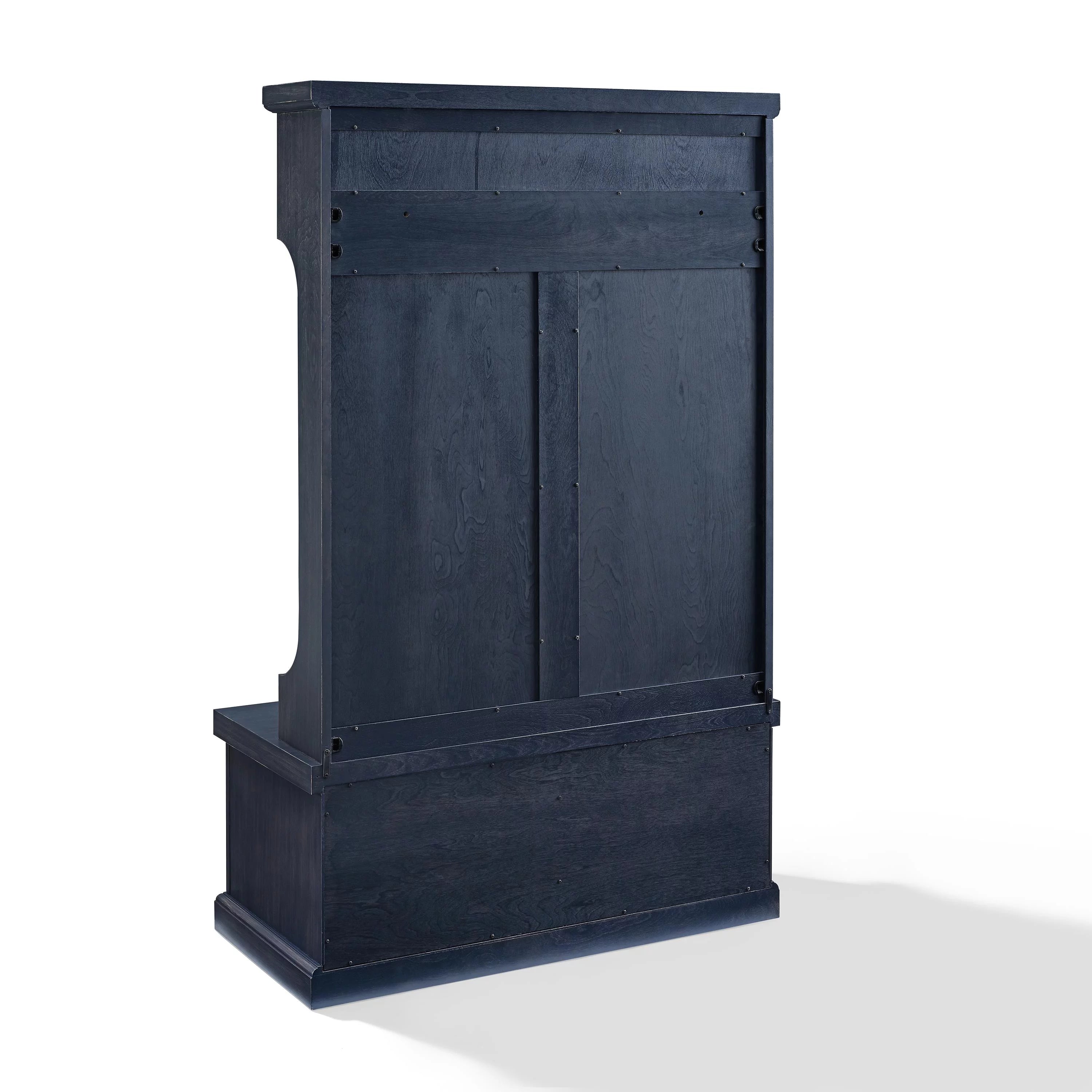 Crosley Furniture Seaside Wood 4 Hook Hall Tree, Distressed Navy K331