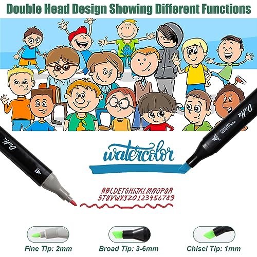 80 Colors Alcohol Markers, Dual Tip Art Markers for Drawing and Coloring P56542