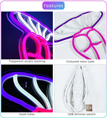 Lady Mushroom Neon Light LED USB Sign for Bedroom Wall Decor K854110