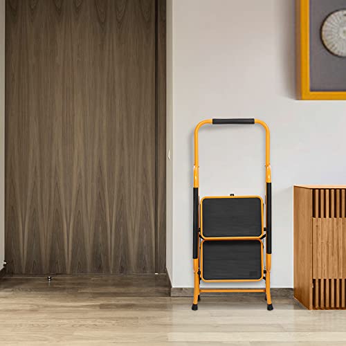 Winado 2 Step Ladder with Handrails, 500LBS Folding Step Stool O203913