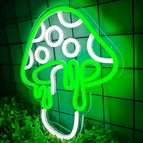 Mushroom Neon Sign Dimmable LED Night Light Wall Art for Bedroom Decor O27662