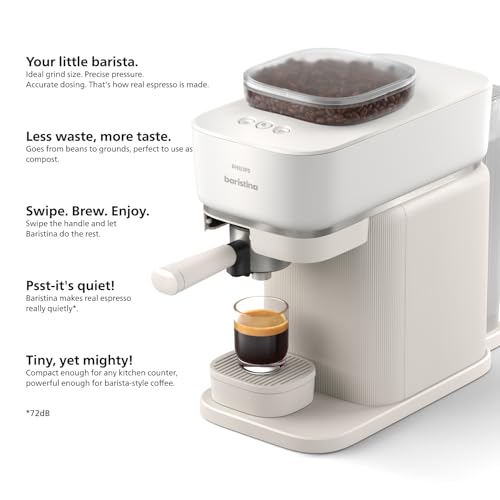Philips Baristina Espresso Machine with Milk Frother, Black D833