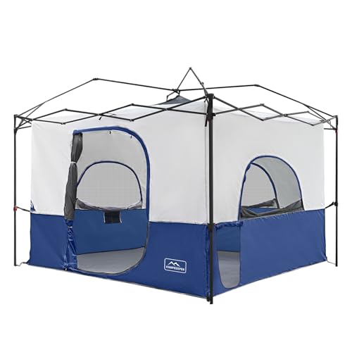 KAMPKEEPER Camping Inner Tent for 10x10 Straight Leg Canopy, Vented Roof, Khaki M60374