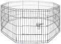 Foldable Metal Exercise Pet Play Pen with Door for Dogs, 24-inch Tall