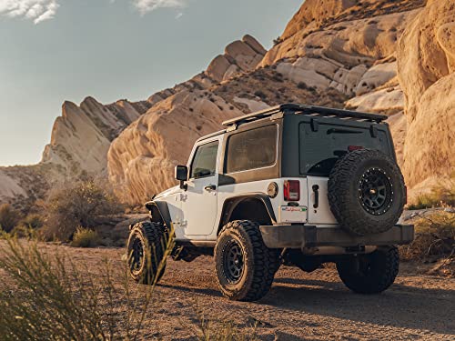 RockTrix RT114 18x9 5x5 Black Wheel for Jeep Wrangler JK JL Gladiator JT E5580