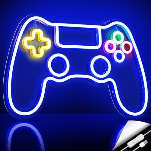 Kavaas Gaming Neon Sign Mushroom Wall Decor for Game Room, Red K6405