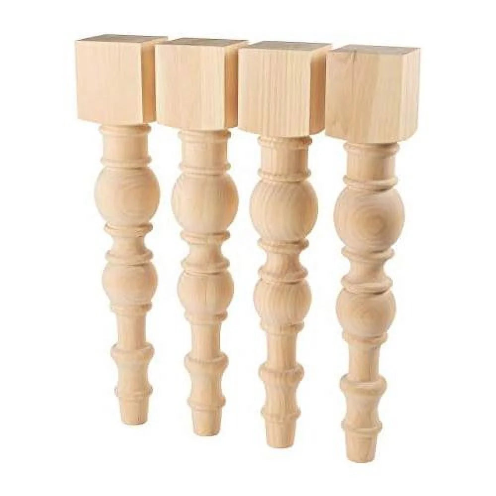 Modern Farmhouse Dining Table Legs - Unfinished - Set of 4 N1861