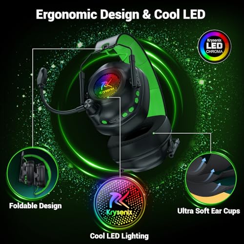 Wireless Gaming Headset with Noise Canceling Mic for PC, PS5, PS4, Switch, Mac B84241