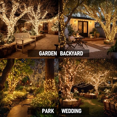 TW SHINE Halloween Lights 328FT Outdoor String Lights with Remote, Purple & Orange F53527