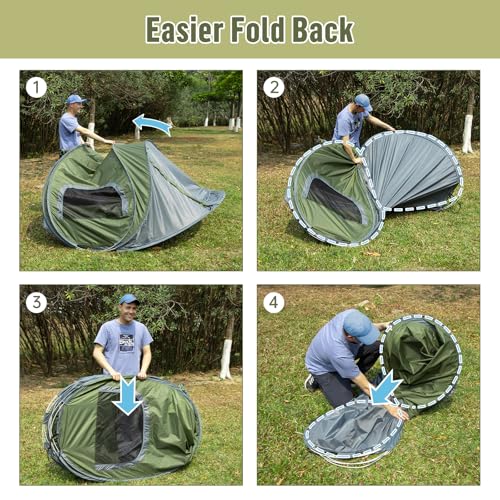 Night Cat Pop-up Camping Tent 2 Person Waterproof Instant Setup S8662